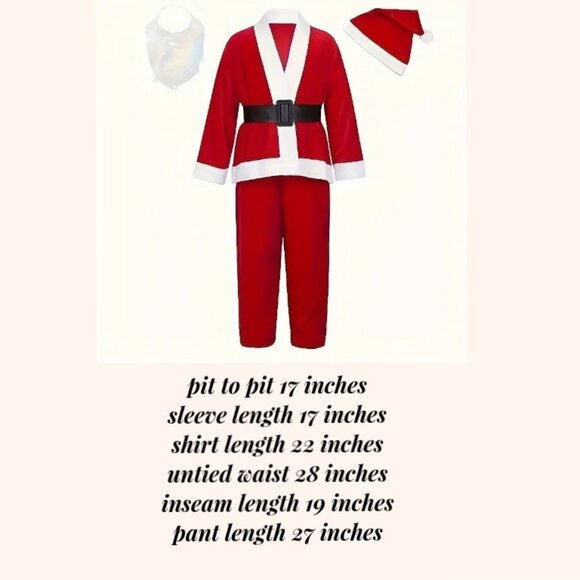 Youth Five Piece Santa Claus Costume NWOT - Picture 4 of 4